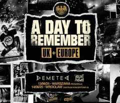 A Day To Remember powracają do Polski! Amerykańska grupa 21 marca podzieliła się ze światem nowym krążkiem “Big Ole Album Vol.1”, a w czerwcu wystąpi na dwóch koncertach w naszym kraju - 13.06. w Warszawie w Progresji oraz dzień później we wrocławskim A2. Oba wieczory otworzą Demeted oraz Violent Answer.