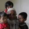 Raya with refugees