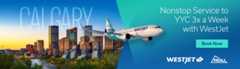 Available at RDU: Nonstop service to Calgary/YYC 3 times a week with WestJet. Book Now!
