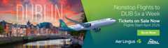 Fly nonstop from Raleigh-Durham to Dublin with Aer Lingus. Nonstop flights to DUB 5 times a week. Click here to book now.