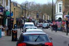 Broadway Market in Hackney, London E8