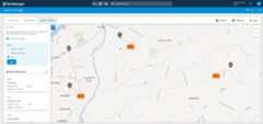 Screenshot showing Rent Manager Service Tech Map view
