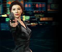 銃を構える越児の絵