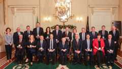 The full Cabinet received their seals of office at Áras an Uachtaráin