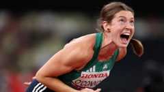 Kate O'Connor of Team Ireland reacts as she competes during the Heptathlon Javelin Throw on day eight of the World Athletics Championships Tokyo 2025 at National Stadium on September 20, 2025 in Tokyo