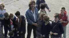 Gerry Moore in Dublin City Centre, 1985.