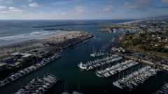 SUT-L-HARBOR-EMERGENCY-1 City officials have declared a local emergency because of an accumulation of sand at the entrance to the Oceanside Harbor, seen Monday. (Ana Ramirez / The San Diego Union-Tribune)