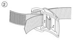 How to Thread a Soft Cam Band Tank Strap Buckle - Step 2 How to Thread a Soft Cam Band Tank Strap Buckle - Step 2