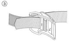 How to Thread a Soft Cam Band Tank Strap Buckle - Step 3 How to Thread a Soft Cam Band Tank Strap Buckle - Step 3