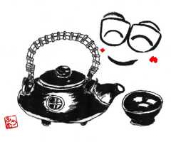 本格焼酎の楽しみ扉絵(黒ぢょかと飲んべえ)