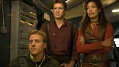 Wash, Mal, and Zoe in the cockpit