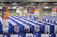 Category banners at Regeneron ISEF 2023.