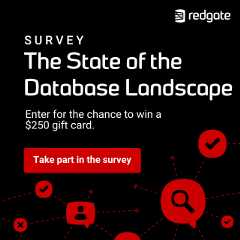 Ad for State of Database Landscape survey