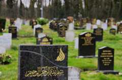 The Muslim burial ground at Saffron Hill Cemetery -