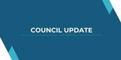 Council Update text on blue background