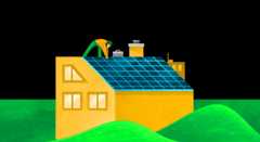 Graphic showing solar panel installation
