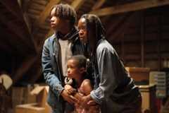 Taylor, Annie and Ramona hold on to each other in The Woman in the Yard