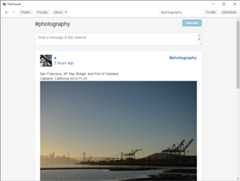 投稿者のアイコンや名前と共に、メッセージや写真が表示されます。