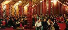 Interior of Te Herenga Waka Marae