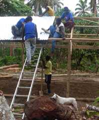 Building a soap factory, Vanuatu, 2008