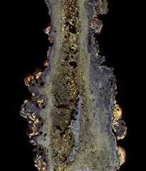 Minerals from an underwater hot spring