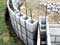 Concrete block wall