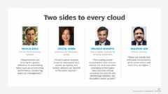 Industry experts compare public cloud benefits and challenges.