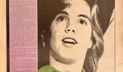 Shaun Cassidy - vintage magazine cover in pink and green with faded pages.