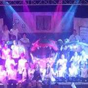 Students performed in a school musical that was praised nationally for its energy and creativity