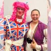 Nick Worthington as Dame Sarah and Sophia Assaf as Dick Whittington