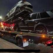 Police have seized an abandoned vehicle after discovering it had false plates