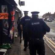 Police in Bolton last month as part of Operation Machinize