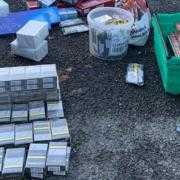 Some of the seized tobacco