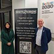 Cllr Rabiya Jiva, Cabinet Member for Stronger Communities and Cllr Nick Peel, Leader of Bolton Council