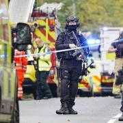 Police on the scene on the day of the attack