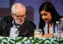 Jeremy Corbyn and Zarah Sultana pictured at The World Transformed conference, at Niamos Radical Arts Centre in Hulme, Manchester