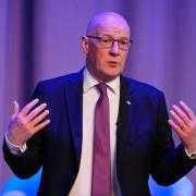First Minister of Scotland John Swinney speaking at the Scotland 2050 conference, at the Assembly Rooms in Edinburgh