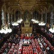 House of Lords chamber pictured during the State Opening of Parliament