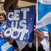 Activists join an All Under One Banner march for independence in 2022. (Photo: Colin Mearns)