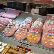 Baynes's famous iced biscuits shaped as Mr Blobby