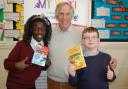 Ines Sanca Gomes and Shay Barsanti with Henry Winkler