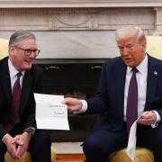 Donald Trump with Keir Starmer at the White House