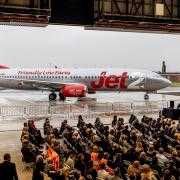 A Jet2 plane at Teesside International Airport