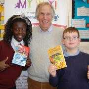 Ines Sanca Gomes and Shay Barsanti with Henry Winkler