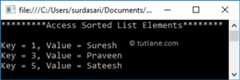 C# Remove Elements from SortedList Example Result
