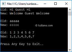 C# String Replace Method Example Result