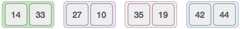 two arrays into halves