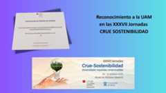 Noticia Reconocimiento a UAM en Jornadas CRUE Sostenibilidad 2025