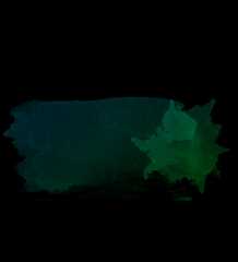 a green and blue paint stroke