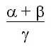 a+beta over gamma